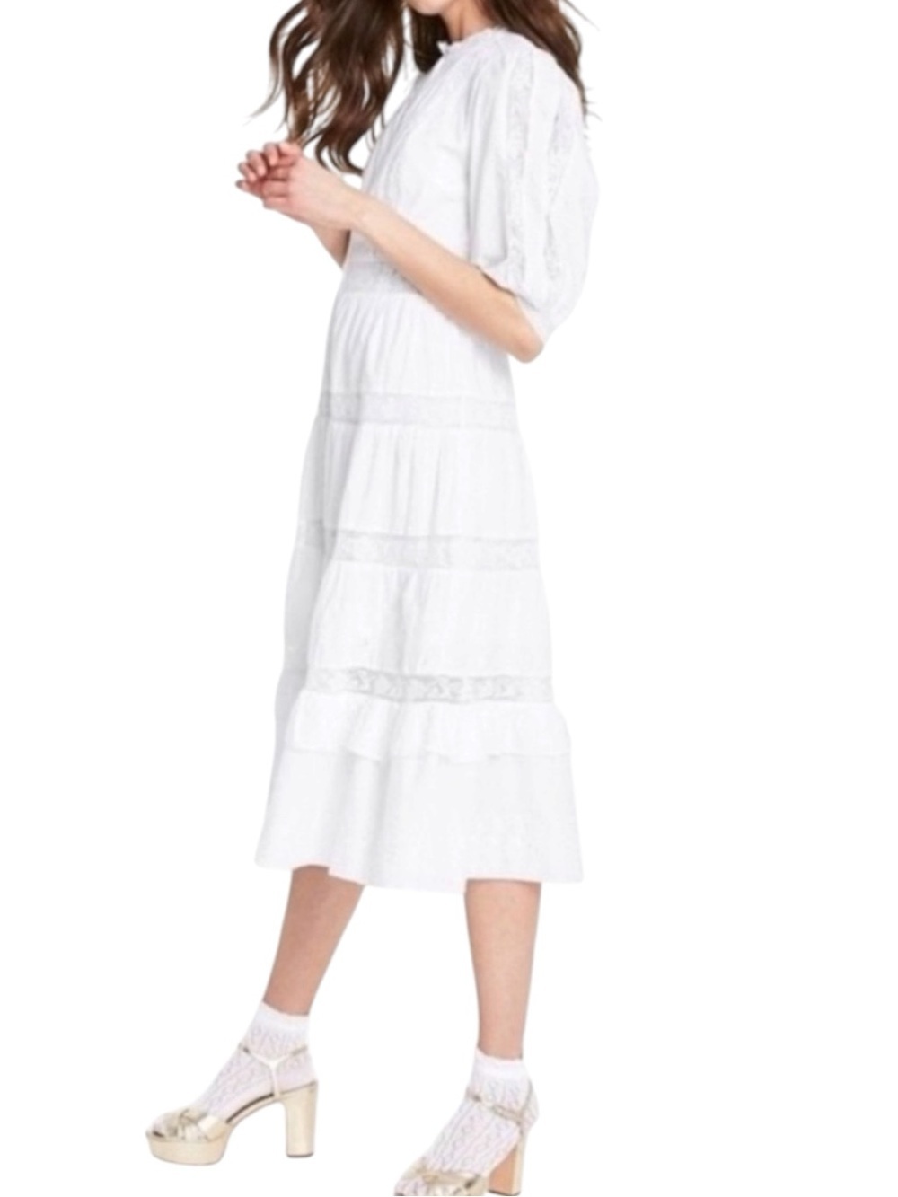LoveShackFancy X Target Pheobe Dress White Cotton Lace SZ 4